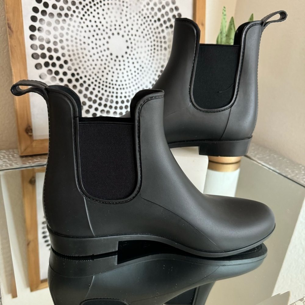 J.Crew Mercantile Chelsea Rain Boots Women’s Black Size 10 - Picture 8 of 10